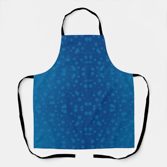 Delantal A blue apron with a subtle polka dot pattern  (Anverso)