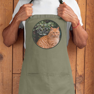 Delantal A la mejor foto del Personalizado de papá gato de