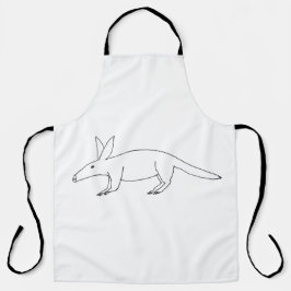 Delantal Aardvark Apron mal dibujado