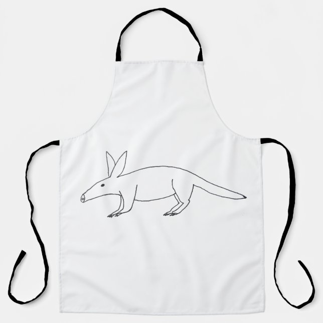 Delantal Aardvark Apron mal dibujado (Anverso)