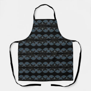 Delantal Abanico Azul Elegante