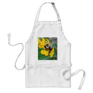 Delantal Abeja amarilla y negra en flor amarilla
