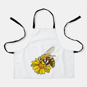 Delantal Abeja con flores