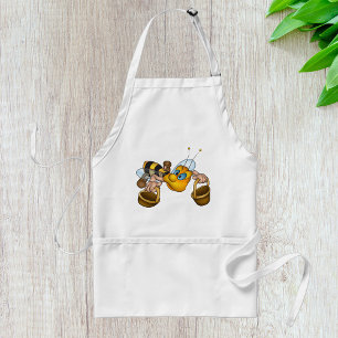 Delantal Abeja de miel con cestas Ilustracion de abejas div