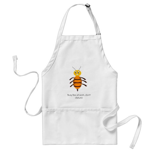 Delantal Abeja Ocupada En El Trabajo Dibujo Animado Diverti (Frente)