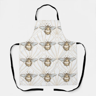 Delantal Abejas de miel vintage en el Apron de cocina