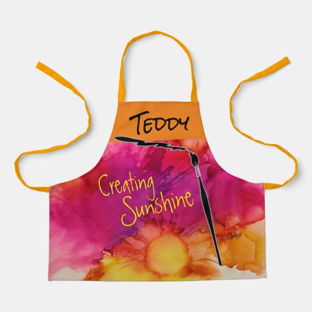 Delantal Abejas Ocupadas Niños Impresión De Todo El Mundo (Anverso)