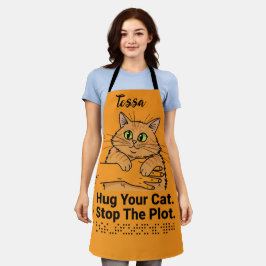 Delantal Abraza a tu gato, detén la trama