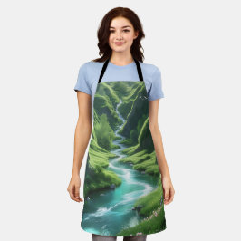Delantal "Abrazo del río - Cocina encantada de las colinas