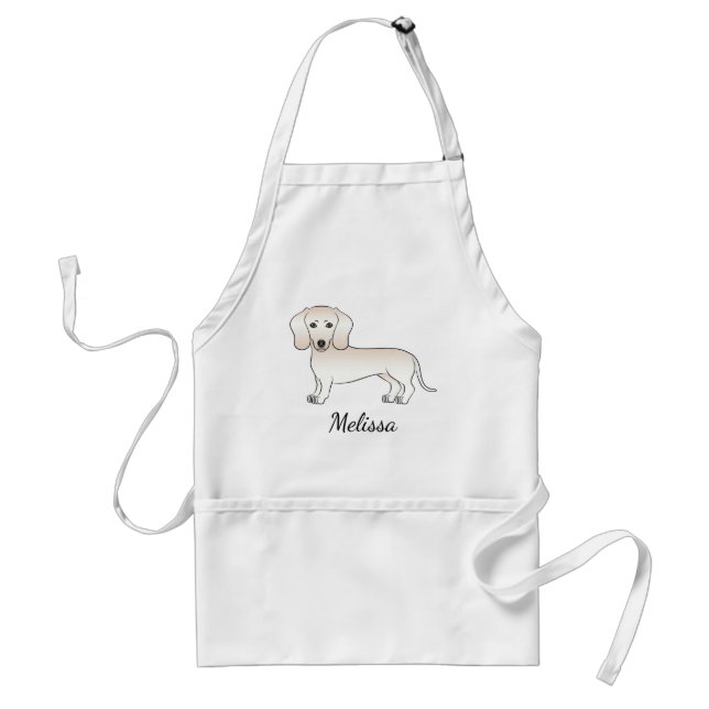 Delantal Abrigo suave crema perro de dibujos animados de Da (Frente)