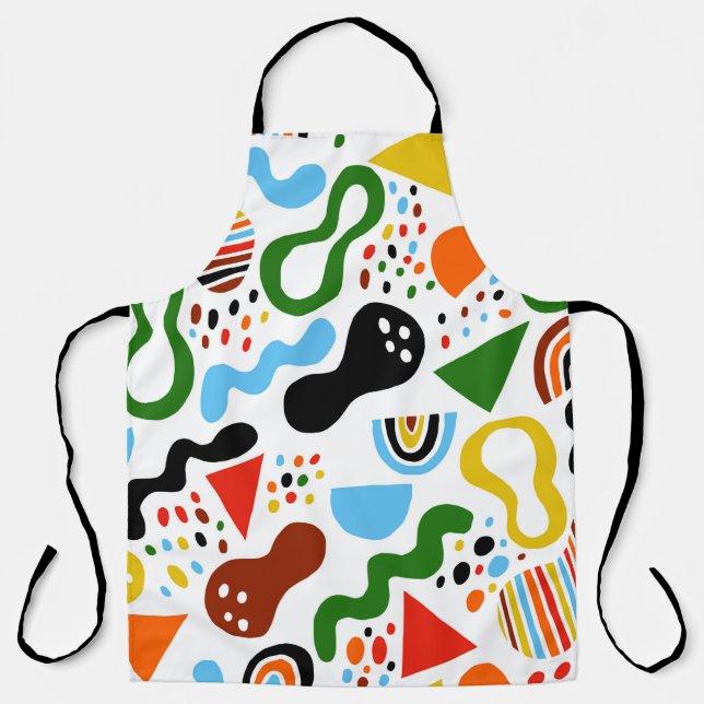 Delantal abstracción de estilo moderno con composición de  (Anverso)