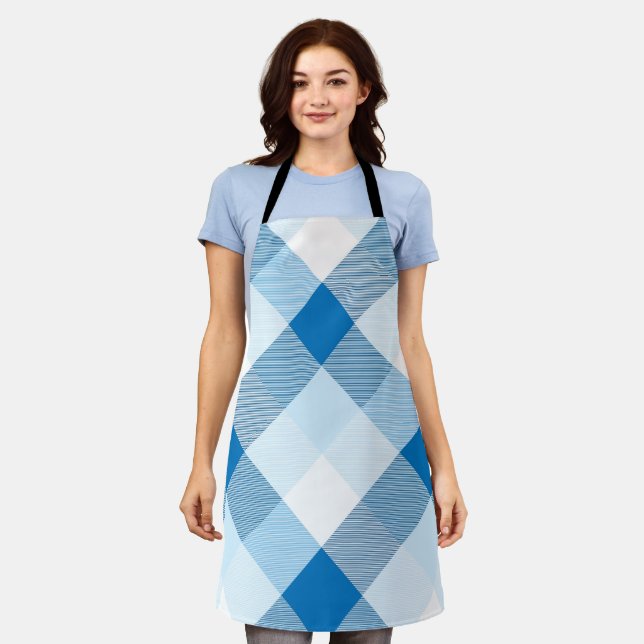Delantal Abstracción geométrica cuadrada 6 (Gastado)