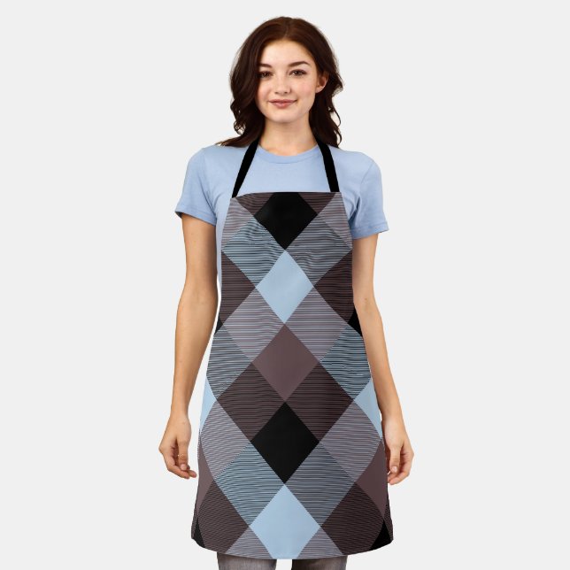 Delantal Abstracción geométrica cuadrada 8 (Gastado)