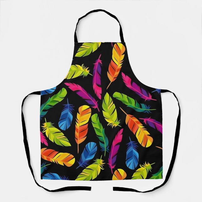 Delantal Abstract colorful feather explosion (Anverso)