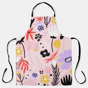 Delantal Abstract Floral: Creativo Diseño Vintage.