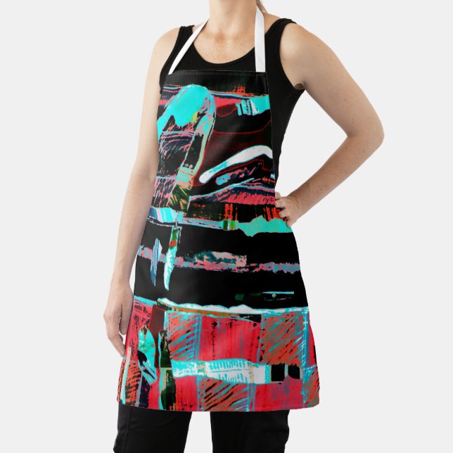 Delantal Abstract Freedom – Custom All Over Print Apron (Me (in situ)