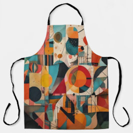 Delantal Abstract Geometric Art Apron