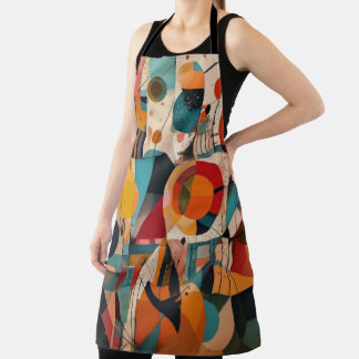 Delantal Abstract Geometric Art Apron