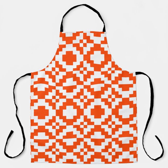 Delantal Abstract geometric pixelated seamless pattern. Mos (Anverso)