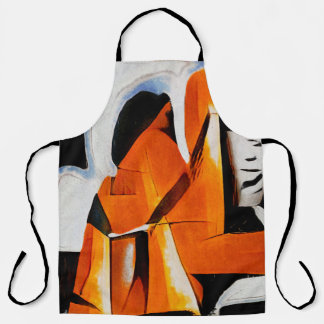 Delantal Abstract in the style of modern cubism based on th