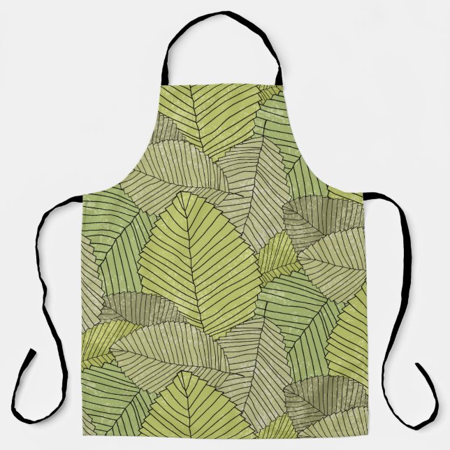 Delantal Abstract leafs pattern colorful (Anverso)