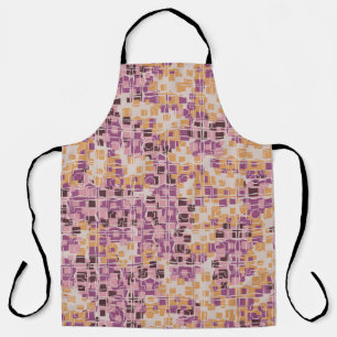 Delantal Abstract seamless pattern. Chaotic rounded squares