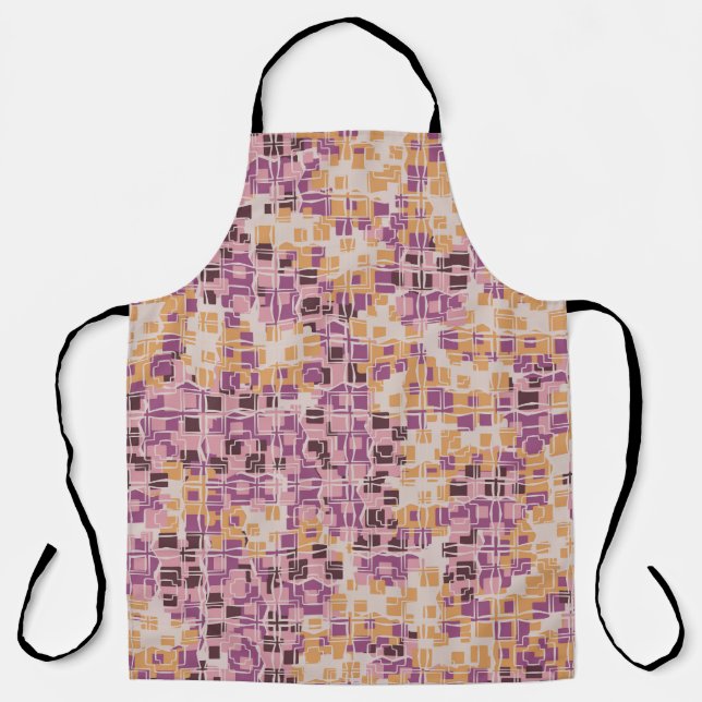 Delantal Abstract seamless pattern. Chaotic rounded squares (Anverso)