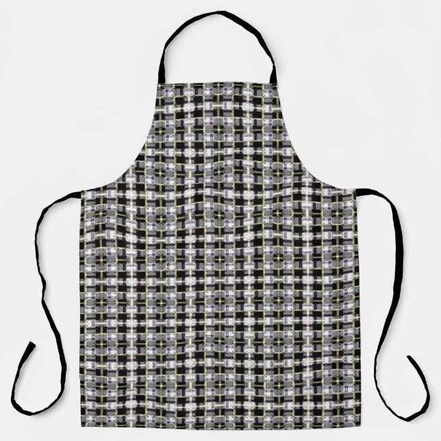 Delantal abstract texture, colorful checkered pattern, simp (Anverso)
