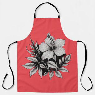 Delantal abstracto floral