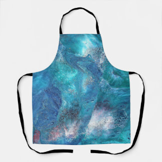 Delantal abstracto Galaxy 3 Soft Blue