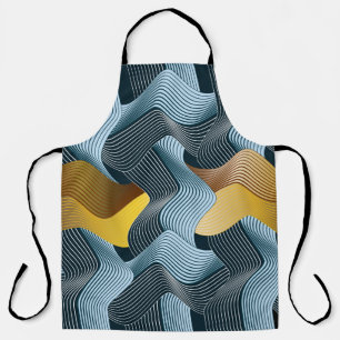 Delantal Abstracto ornamento sin fisuras con ondas