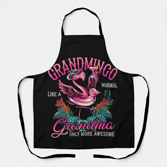 Delantal Abuela Abuela Flamingo Lover Gramma (Anverso)