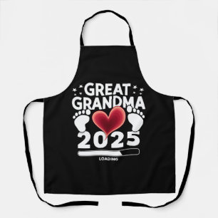 Delantal Abuela bisabuela Cargando Anuncio de Embarazo 2025