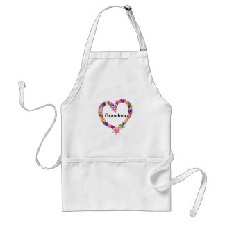 Delantal Abuela Floral Heart Apron