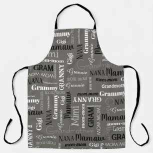 Delantal Abuela Granny Apron Personalizar su apodo