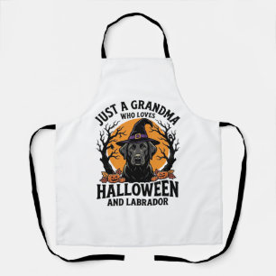 Delantal Abuela Halloween Labrador Divertido Vintage_1