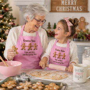 Delantal Abuela Horneando Regalo Navideño Pan de Jengibre A