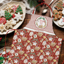 Abuela Santa Trineo Navidad Galletas Horneando