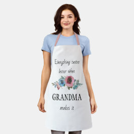 Delantal abuela todo sabe mejor floral