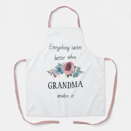 Delantal abuela todo sabe mejor floral