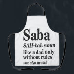 Delantal Abuelo hebreo saba definición judía Hanukkah Gif<br><div class="desc">Saba Funny Hanukkah Deinition Shirt</div>