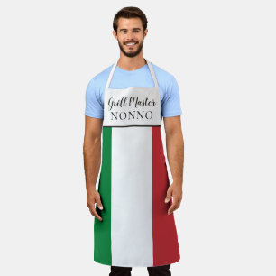 Delantal Abuelo Maestro Parrilla Bandera Italiana Regalo Di