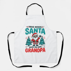 Delantal Abuelo Navidad Santa Familia