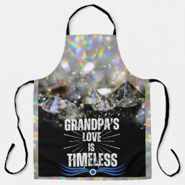 Delantal Abuelo negro moderno abuelo cocinando parrillada