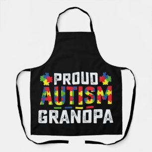 Delantal Abuelo Orgulloso de Autismo Conciencia Familia Aut