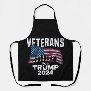 Delantal Abuelo Veteranos Por Trump 2024 Bandera Americana