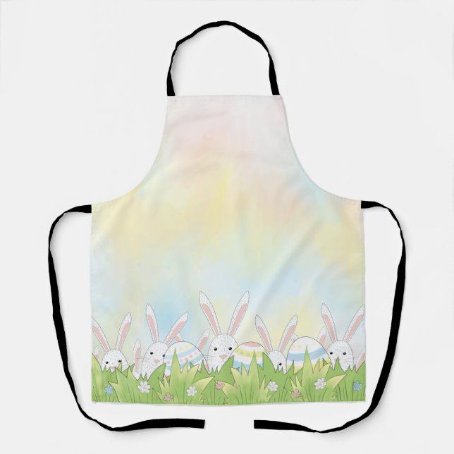 Delantal Abundancia linda de Pascua y huevos (Anverso)