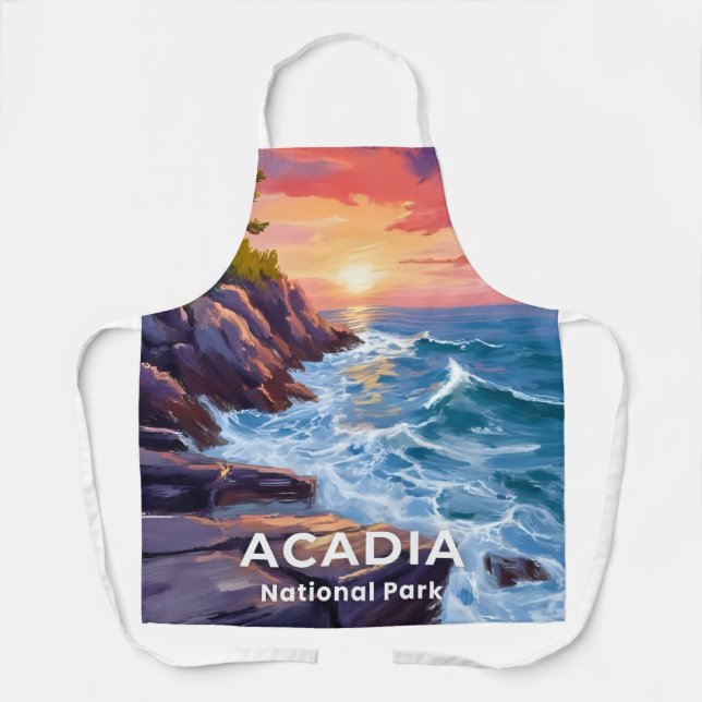 Delantal Acadia National Park | Otter Cliffs Maine Travel (Anverso)