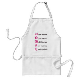 Delantal actitud positiva de texto divertido de la mujer