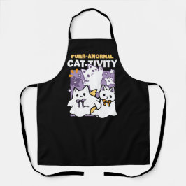 Delantal Actividad purranormal para gatos - Diseño de gatos